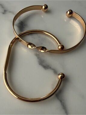 Gold Open Cuff Bracelet - Women Jewelry